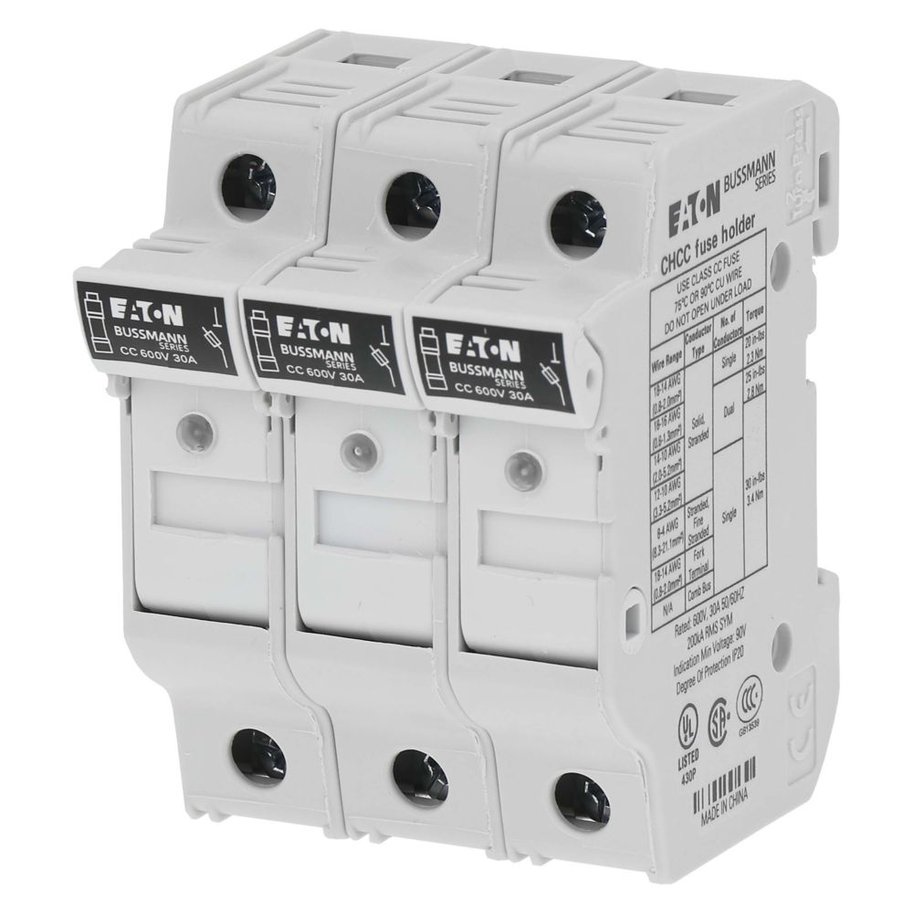 Bussmann CHCC系列模块化熔断器座 30A 48Vdc 三极